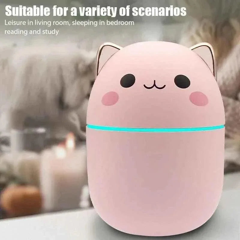 200ml Cat Humidifier - Adorable Cute Cat Design for Home and Office - Clarify.pk