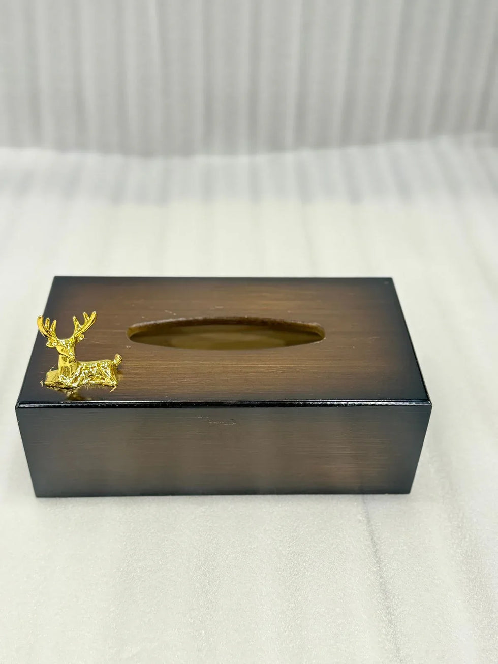 Luxury Markhor Wooden Tissue Box – Premium Handmade Holder - Clarify.pk