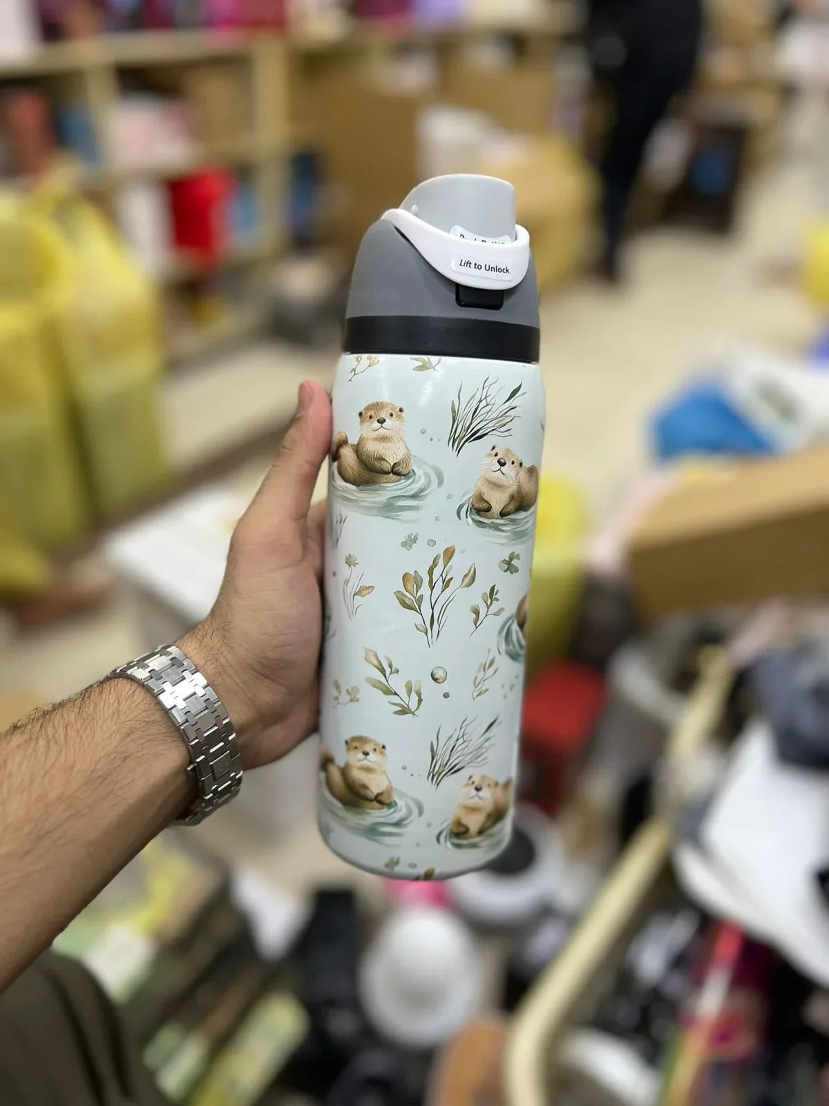 Premium Cute Otter 32oz Owala Bottle - Fun Water Bottle (950ml)