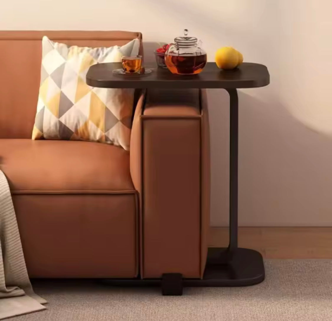 Wooden Sliding Table - Smart Space-Saving Side Table