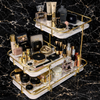Luxury 2-Tier Marble Style Cosmetics Organizer