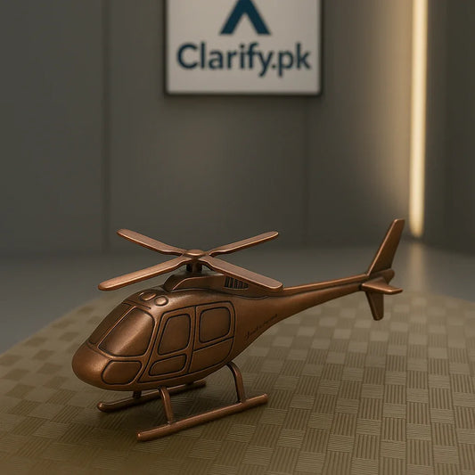 Metal Helicopter Showpiece – Vintage Desk Décor - Clarify.pk