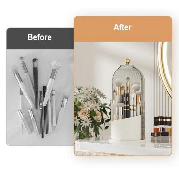 Acrylic Makeup Brush Organizer - Stylish Holder for Your Beauty Tools - Clarify.pk