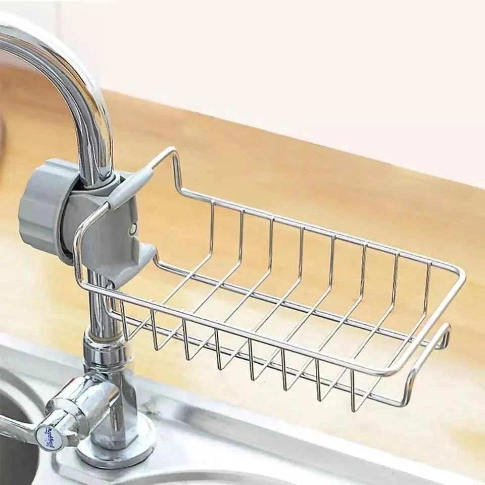 Premium Stainless Steel Sink Organizer for Kitchen and Bathroom Storage - Clarify.pk