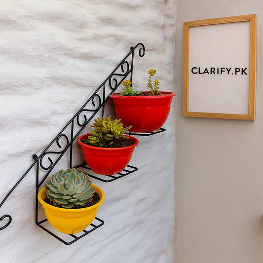 Floral Wall Basket – Decorative Hanging Basket for Home - Clarify.pk