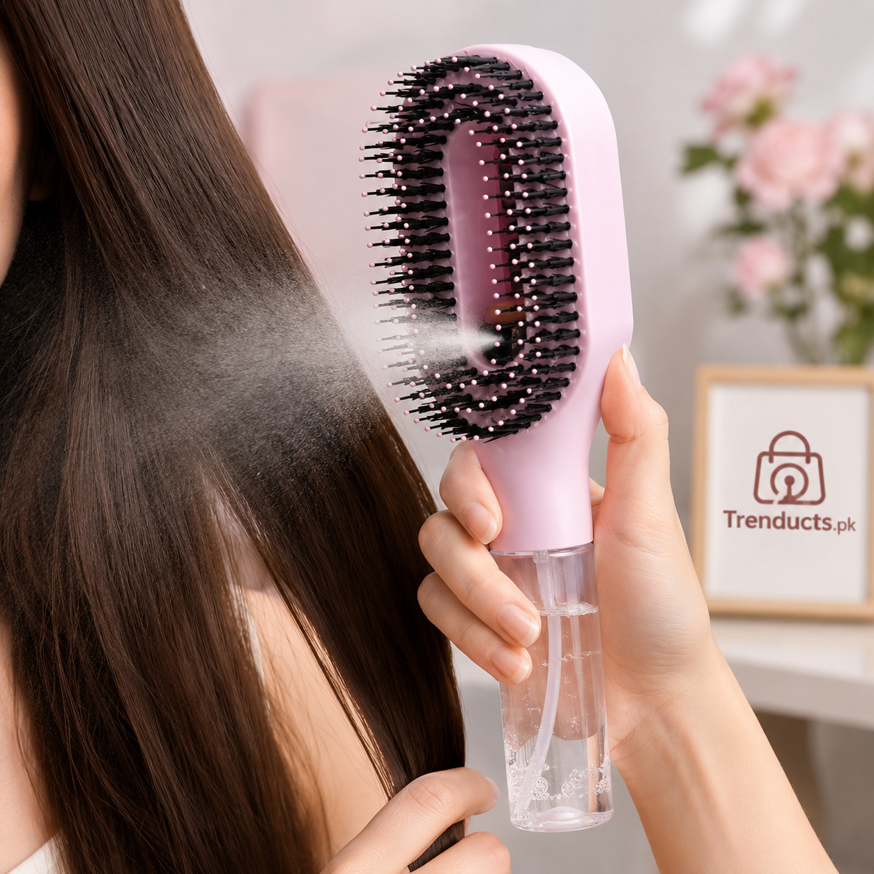 2-in-1 Fine Mist Spray Hair Brush