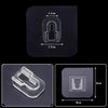 Pack of 4 Transparent Adhesive Wall Hooks, Double-Sided Mounts for Easy Installation