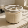 Round Airtight Rice Storage Container – Transparent - Clarify.pk