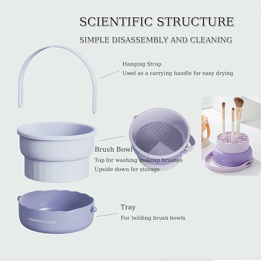 3-in-1 Makeup Brush Cleaner, Dryer & Storage Bowl