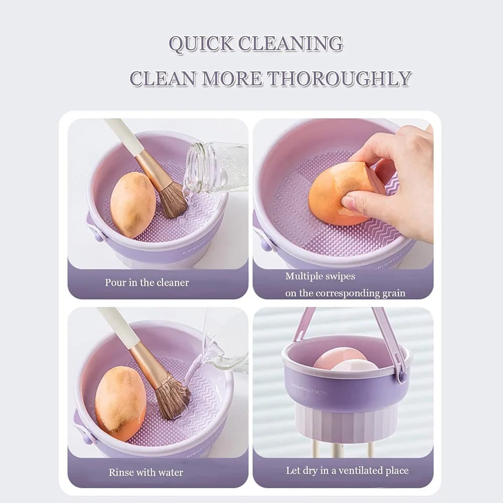 3-in-1 Makeup Brush Cleaner, Dryer & Storage Bowl