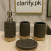 4Pcs Luxury Grey Bath Set – Modern Bathroom Accessories - Clarify.pk