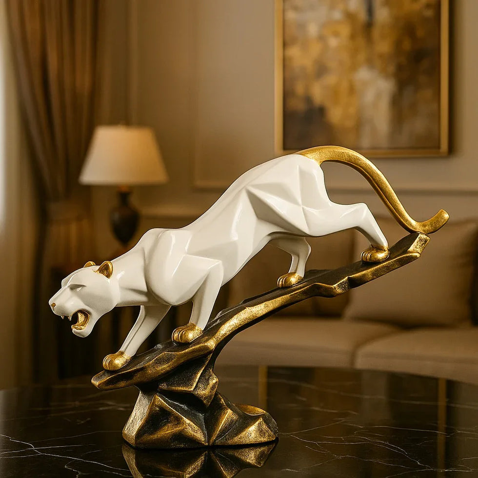 Luxury Panther Table Sculpture – Modern Home Decor (Medium Size) - Clarify.pk