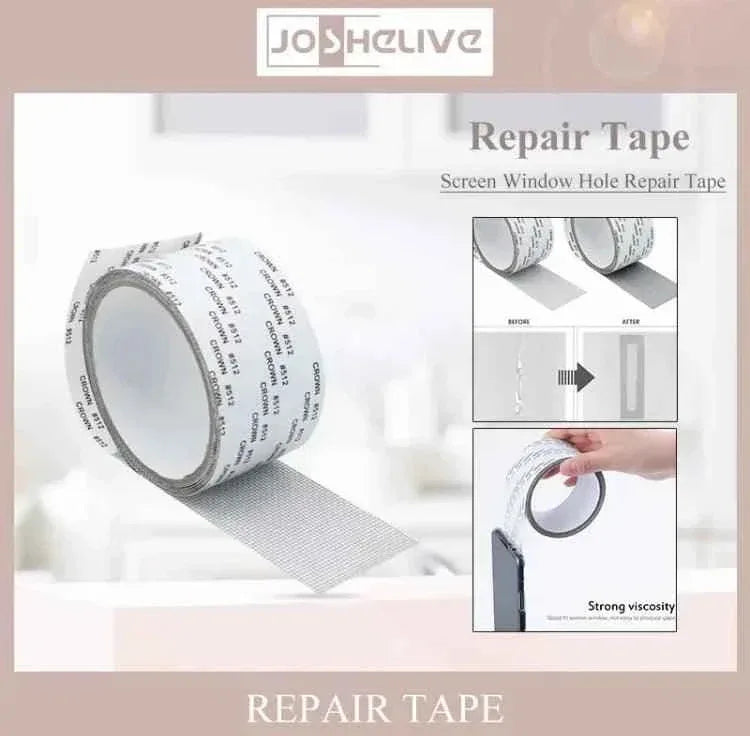 180Cm Self-Stick Mesh Tape for Repairs -  Ideal for Window and Mosquito Screen Repair