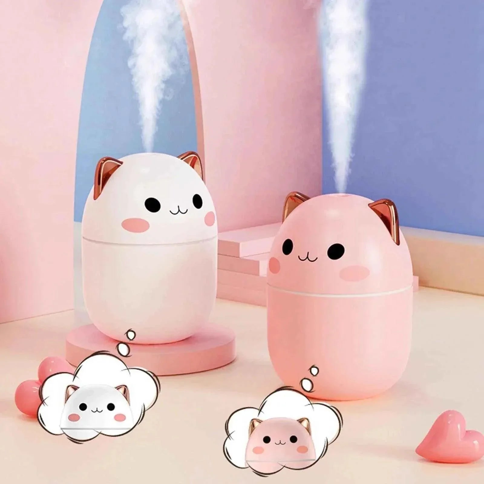 200ml Cat Humidifier - Adorable Cute Cat Design for Home and Office - Clarify.pk