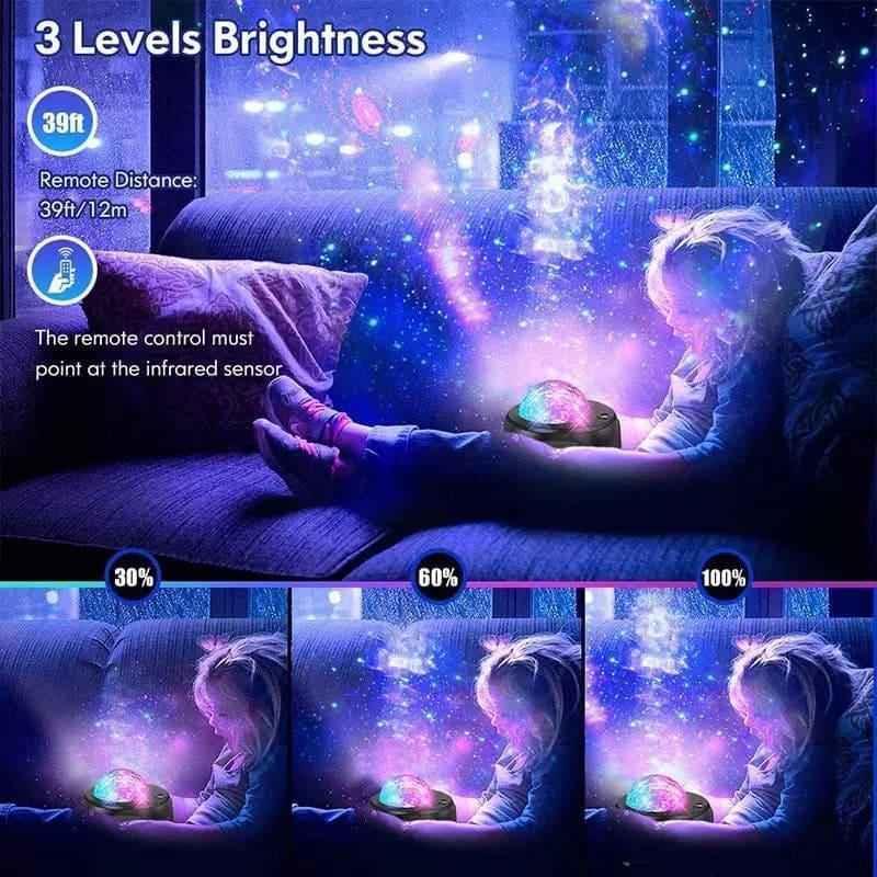 Galaxy Projector Speaker with Remote Control for Home Decor and Relaxation