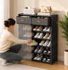 Dustproof Shoe Rack Organizer - Multi-Layer Shoe Cabinet with Fabric Drawers