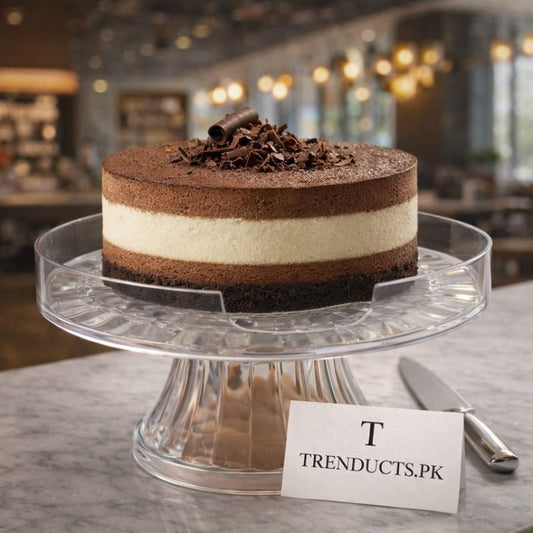 Acrylic High-Clarity Cake Stand – 24cm Modern Serving Platter GL