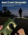 SEANCHEER Solar Hand Crank LED Flashlight