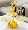 Luxury 3 Layer Golden Tray – Decorative Serving Stand - Clarify.pk