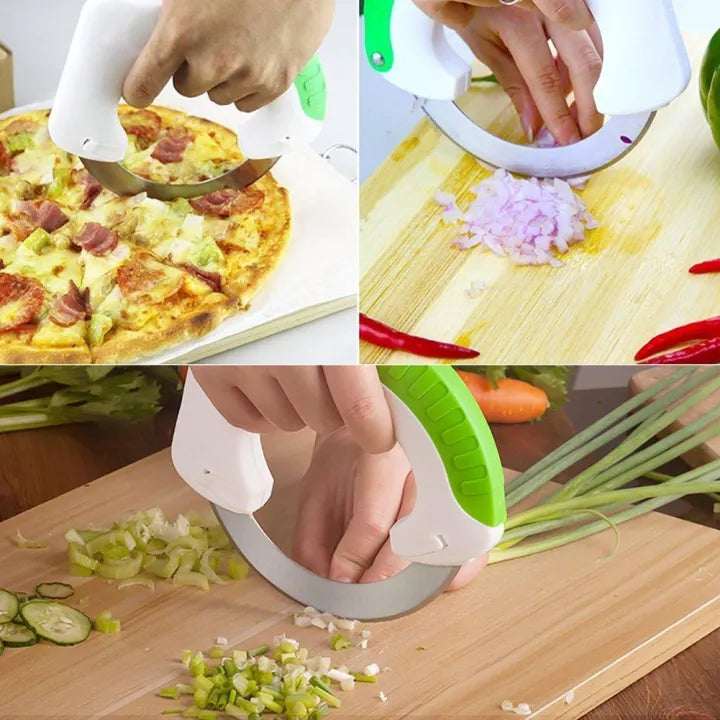 Circular Rolling Knife - Stainless Steel Vegetable Cutter