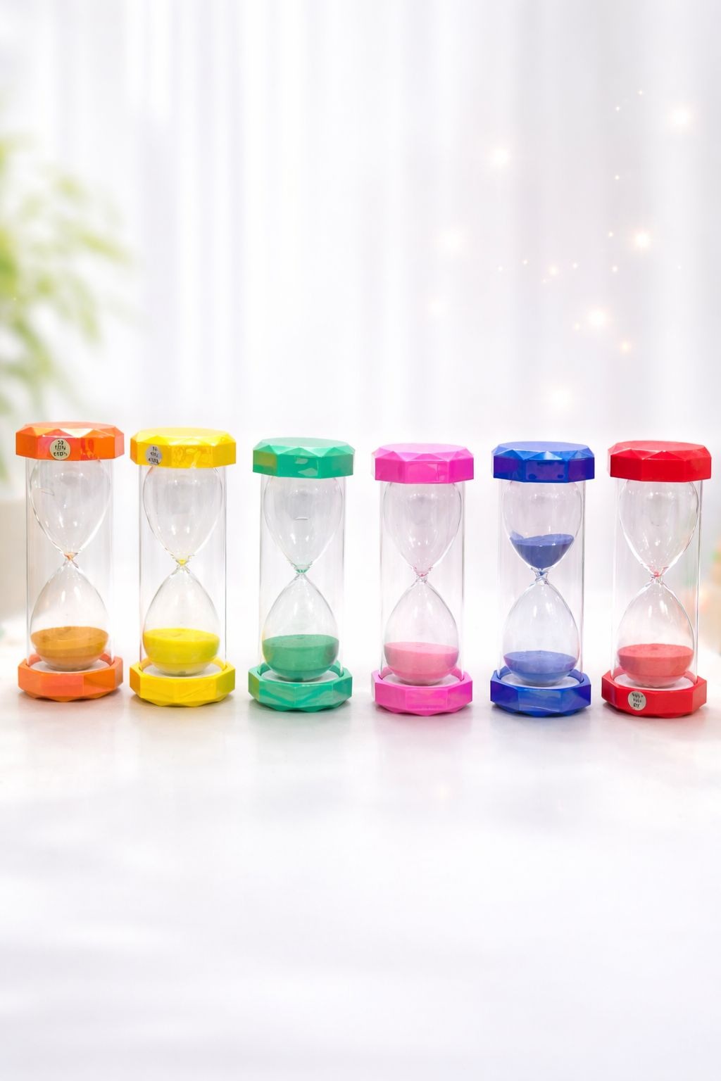Vibrant Mini Sand Hourglass Timer - Colorful Desktop Decorative Sandglass (each) - Trenducts.pk
