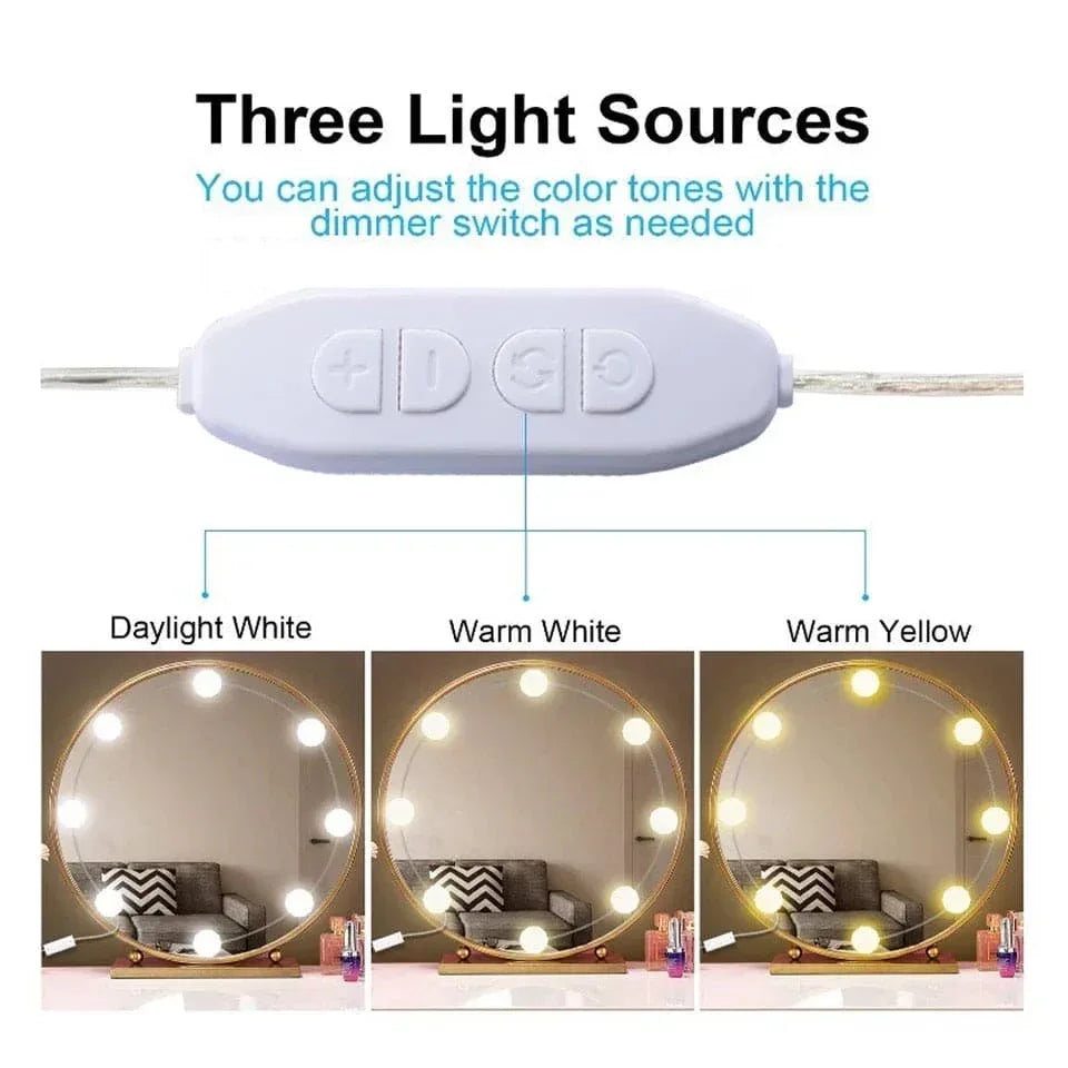 10 Bulb Vanity Light Set for Makeup Mirror - Clarify.pk