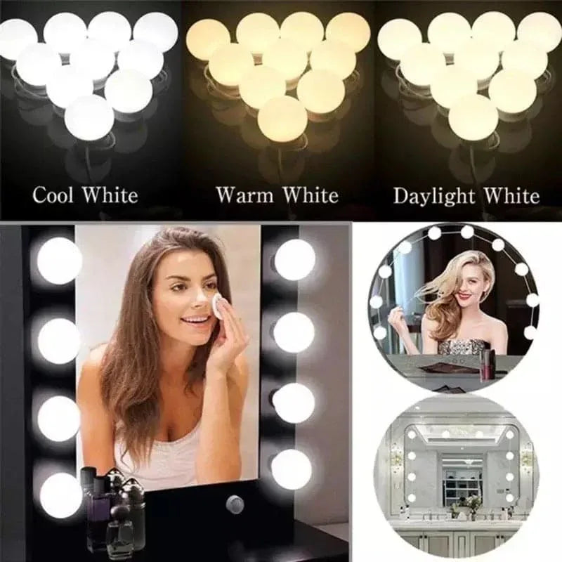 10 Bulb Vanity Light Set for Makeup Mirror - Clarify.pk