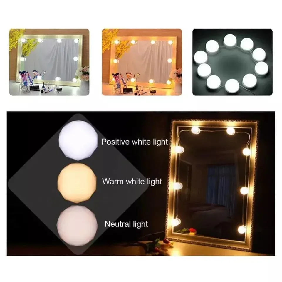 10 Bulb Vanity Light Set for Makeup Mirror - Clarify.pk
