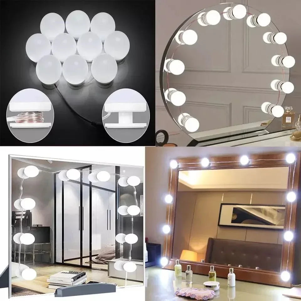 10 Bulb Vanity Light Set for Makeup Mirror - Clarify.pk