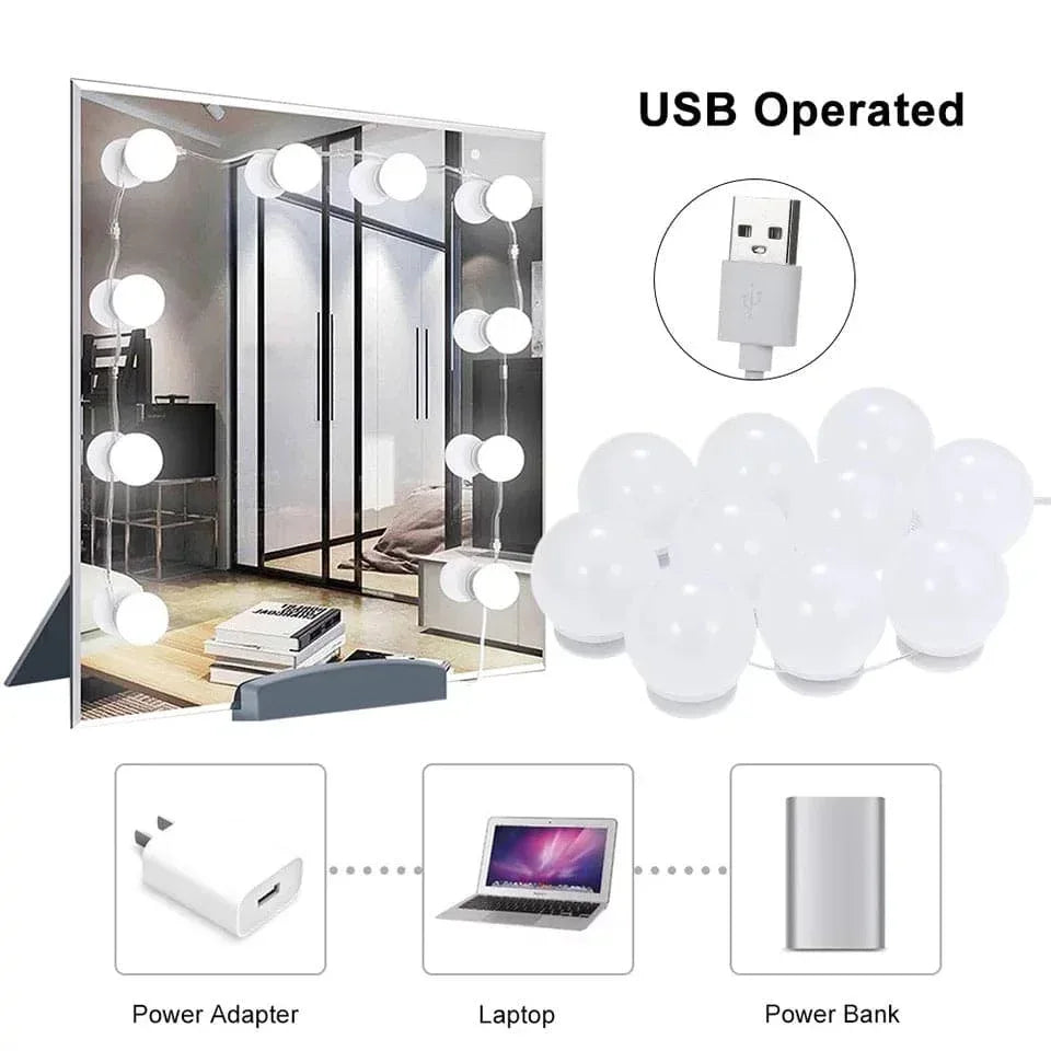 10 Bulb Vanity Light Set for Makeup Mirror - Clarify.pk