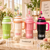 1000ml Ice Cream Design Vacuum Tumbler (Random Color)
