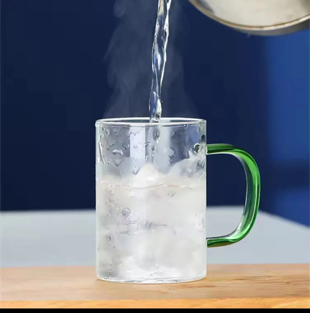 Set of 6 Heat Resistant Borosilicate Glass Cups – 330ml MultiColor - Clarify.pk