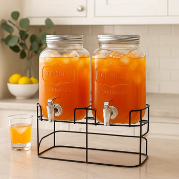Double Glass Water Dispenser with Metal Stand – 8 Ltr - Clarify.pk