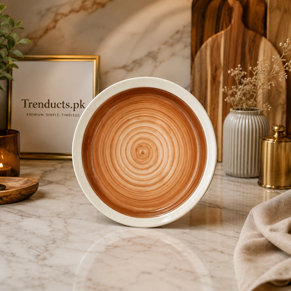 Danny Home Golden Botanical Dessert Plate - 8-Inch Decorative Dinnerware