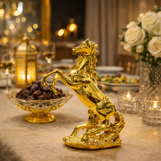 Equestrian Triumph – Imperial Golden Horse Sculpture ZZ