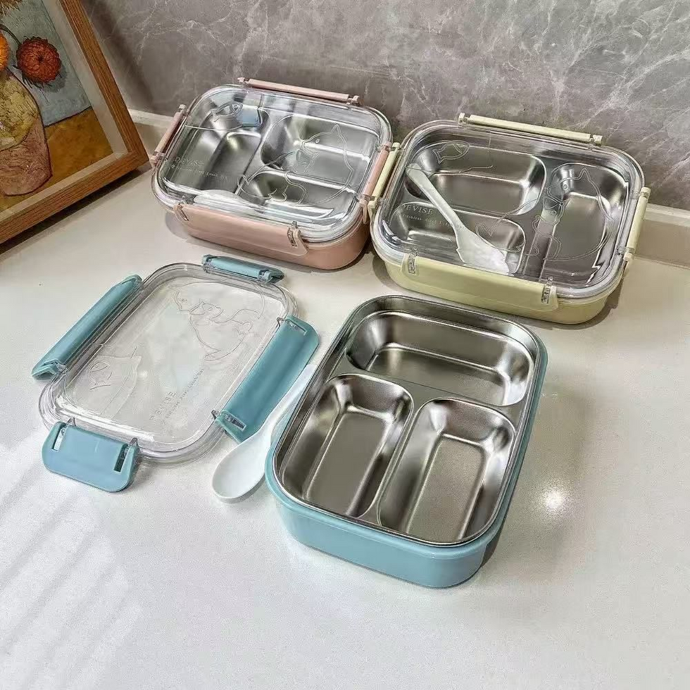 Stainless Steel Insulated Lunch Box with Spoon - Trenducts.pk