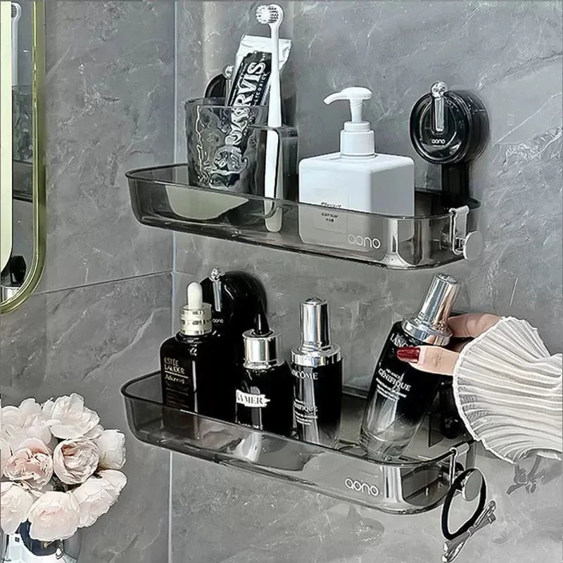 AONO Premium Bathroom Storage Rack – Suction Cup, No-Drill - Clarify.pk