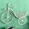 Bicycle Design Wall Basket – Premium Vintage Metal Planter & Storage Riser (Without Flowers)