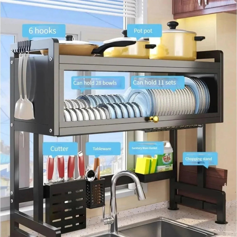 Over The Sink Rack for Kitchen Organization and Storage - Clarify.pk
