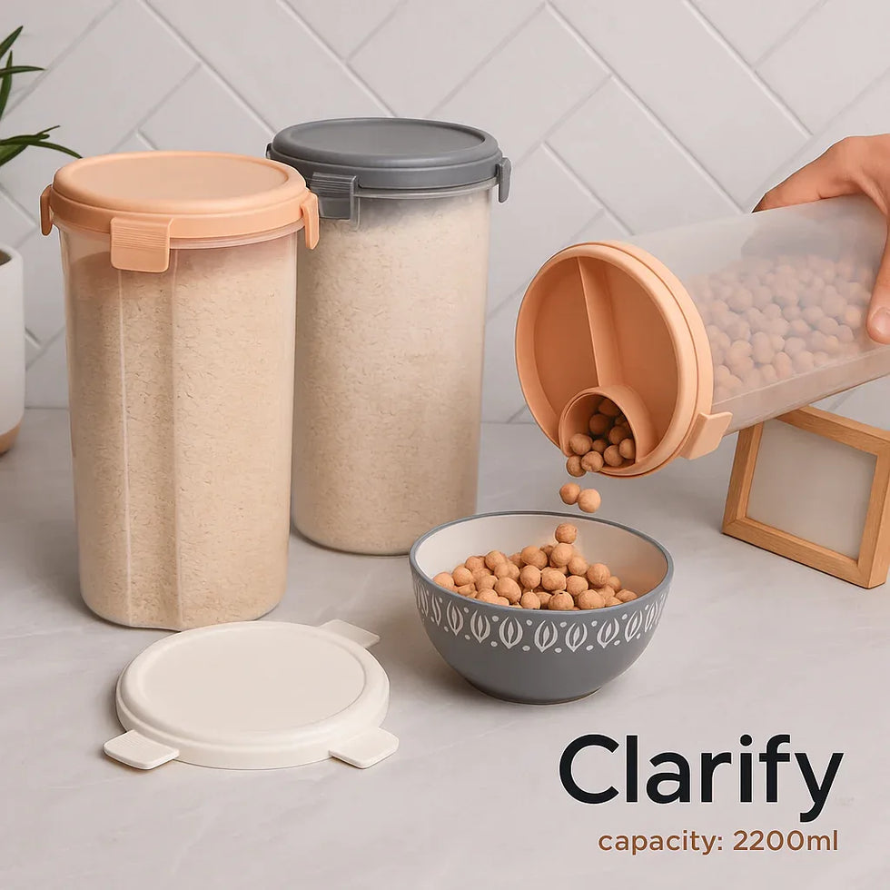 Kitchen Storage Jar – Airtight Food Container with Modern Design (Each) - Clarify.pk