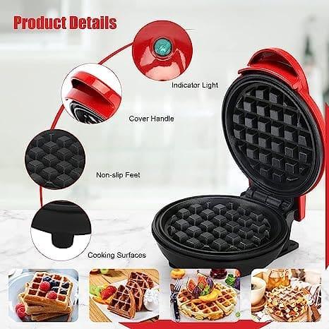 Mini Waffle Maker - Compact and Easy-to-Use for Quick Breakfasts - Clarify.pk