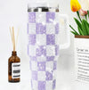 Premium 1200ml Rhinestone Tumbler with Handle & Straw - Clarify.pk