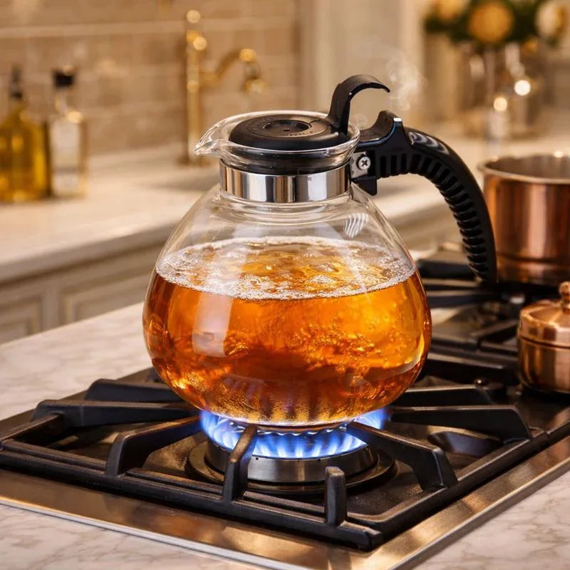 Borosilicate Glass Fireproof Kettle – 1L - Clarify.pk