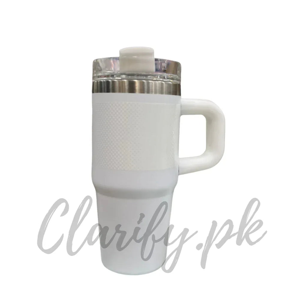 پریمیم کلاسک وائٹ ٹیکسچر 14oz Mini Tumbler - 420ml