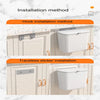 Hanging Cabinet Trash Can with Lid – Kitchen Door & Wall Mounted Waste Bin