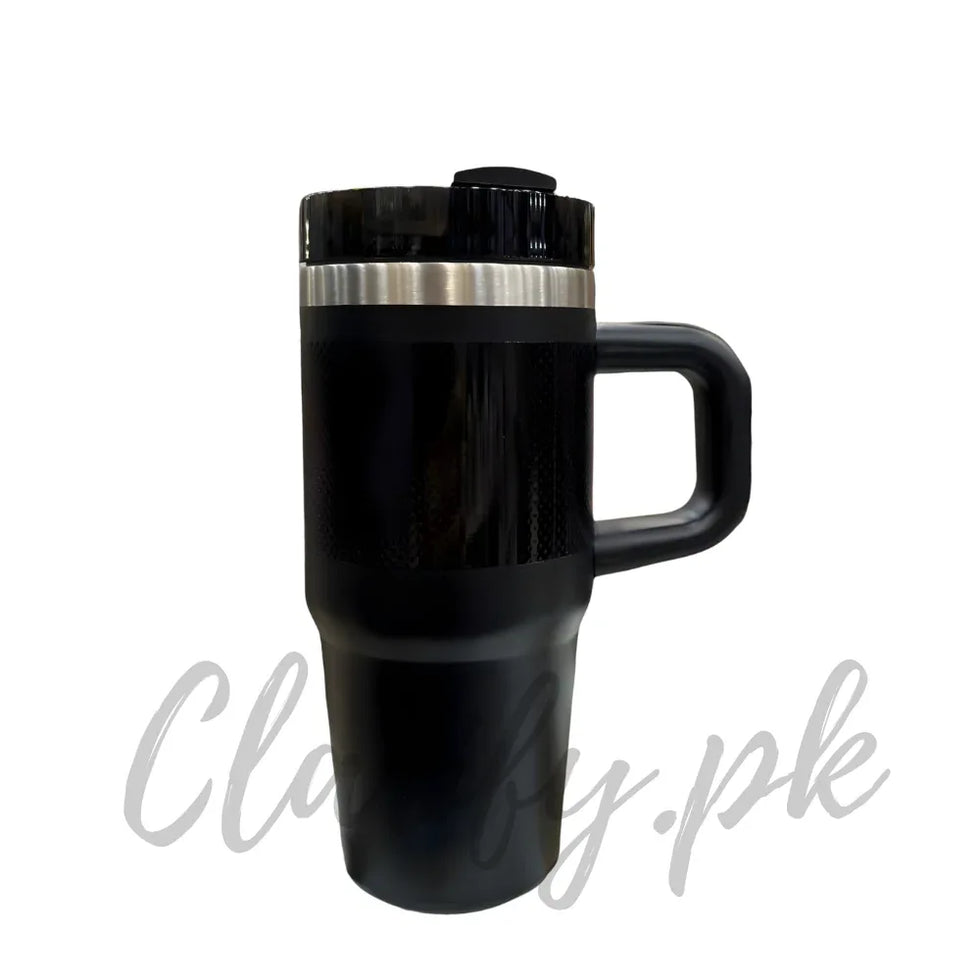 پریمیم میٹ بلیک ٹیکسچر منی ٹمبلر - 14oz (420ml)