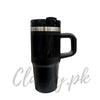 Premium Matte Black Texture Mini Tumbler – 14oz (420ml) - Clarify.pk