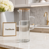 1.5L Sleek Glass Jug with Wooden Lid