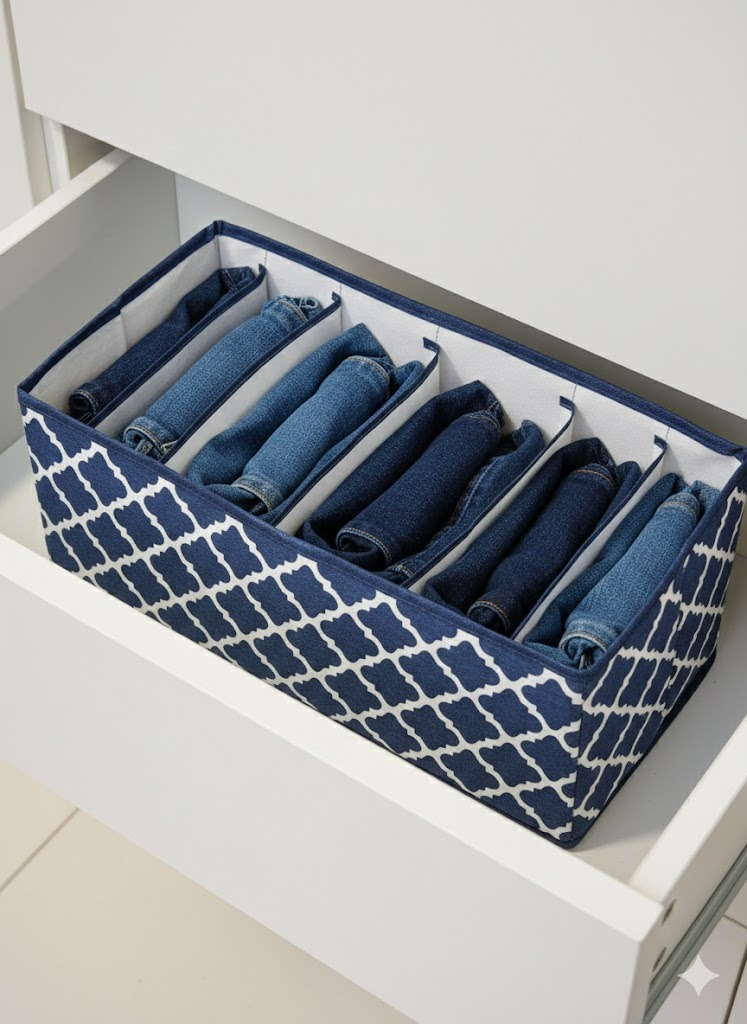 6-Slot Vertical Drawer & Wardrobe Organizer