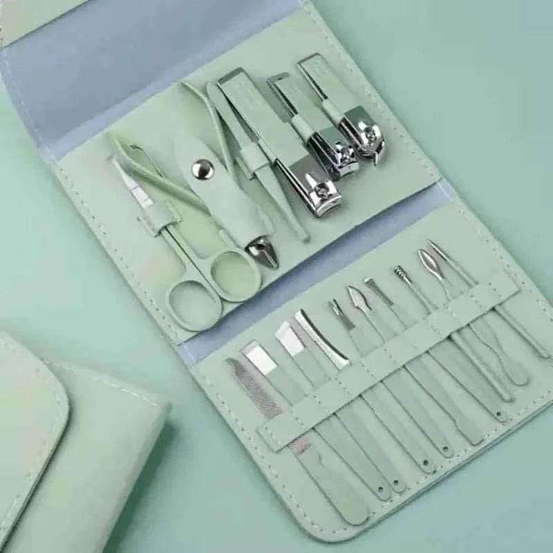 16-piece manicure pedicure set with case - Nail kit - Clarify.pk